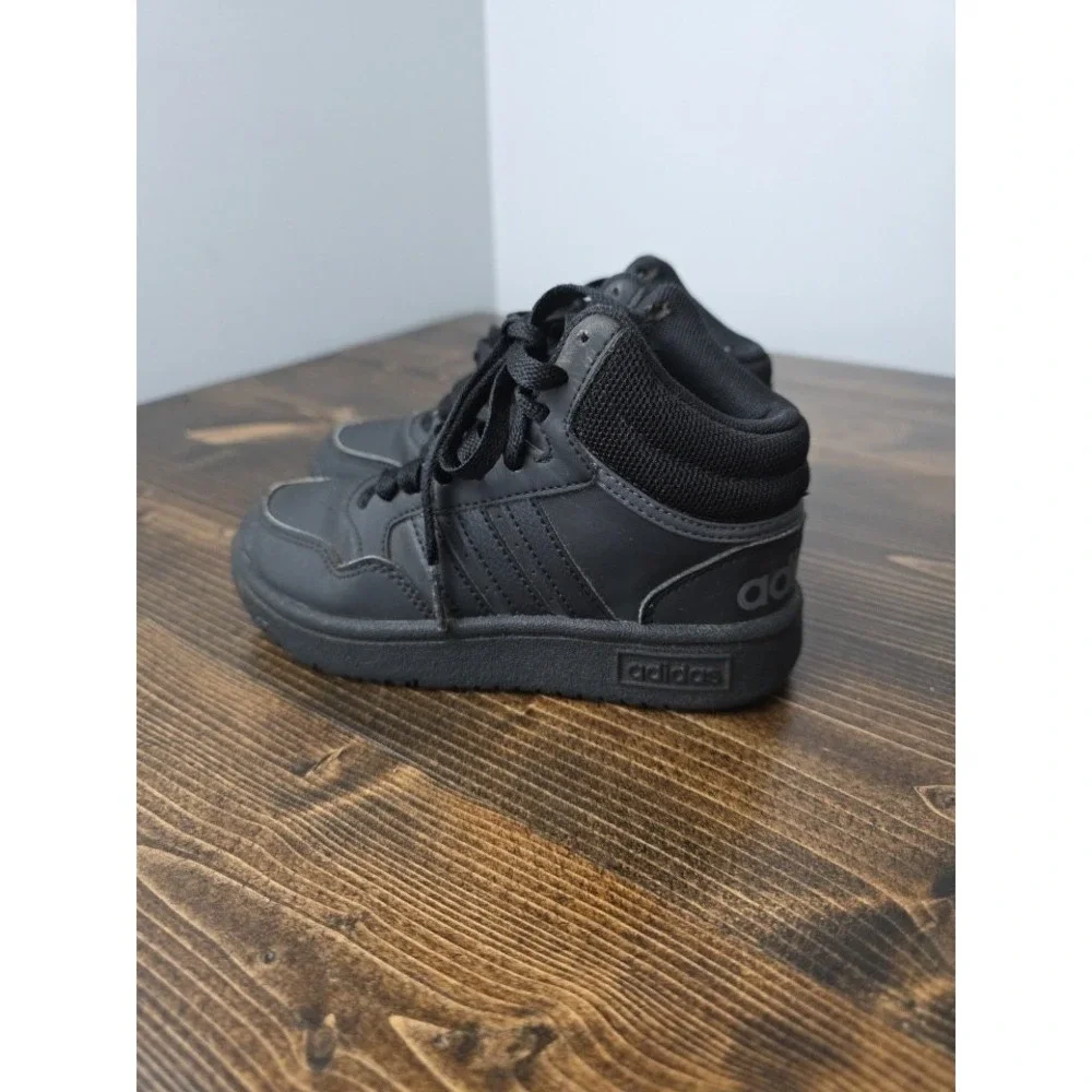 Adidas Hoops Mid 3.0 Kid's Basketball Shoes Size 11 k‎ Black High Top Sneakers
